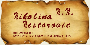 Nikolina Nestorović vizit kartica